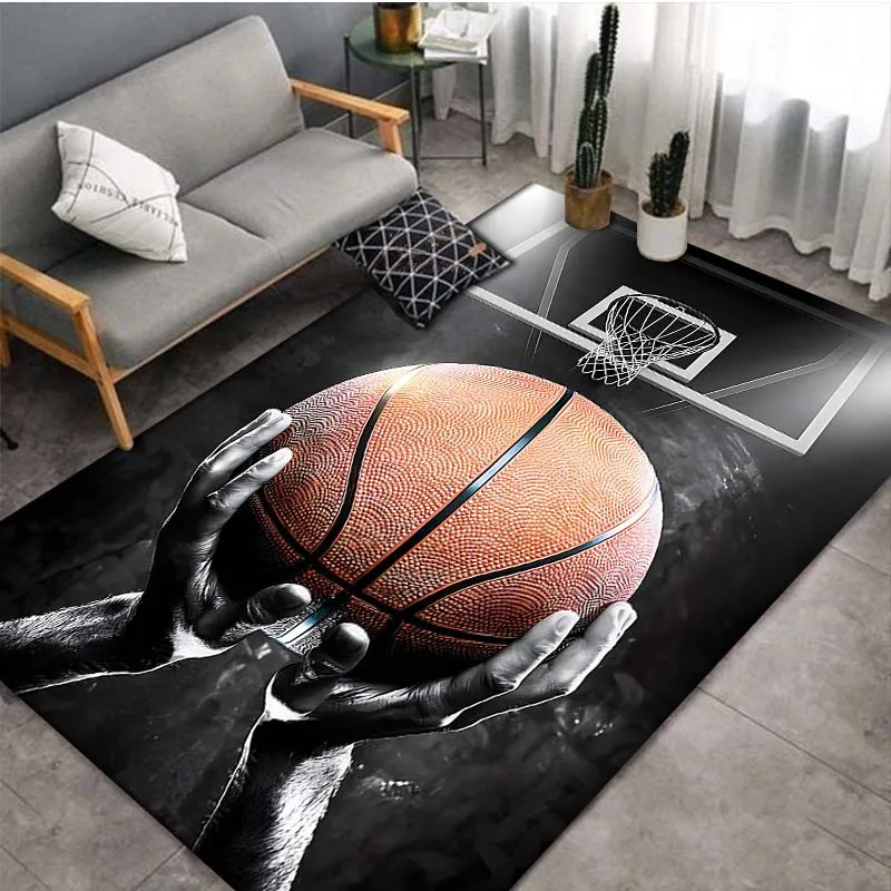 

1pc, Basketball Dream Art Print Rugs, Non-slip Floor Mat, Living Room Bedroom Rug Home Playroom Decorative Carpet 120x160cm