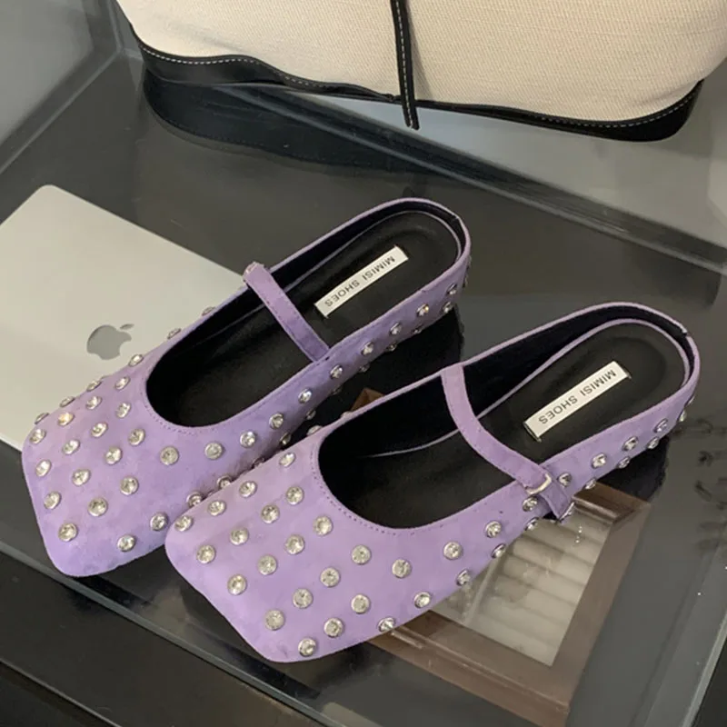 

Rhinestone Mule Slippers Women Flat Heels Shoes New Brand Bling Slide New Autumn Loafer Casual Flip Flops Female Outdoor Slipper