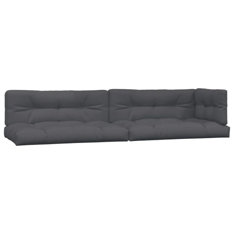 

Pallet Cushion Set of 5 Anthracite 100% Polyester Large chair cushion