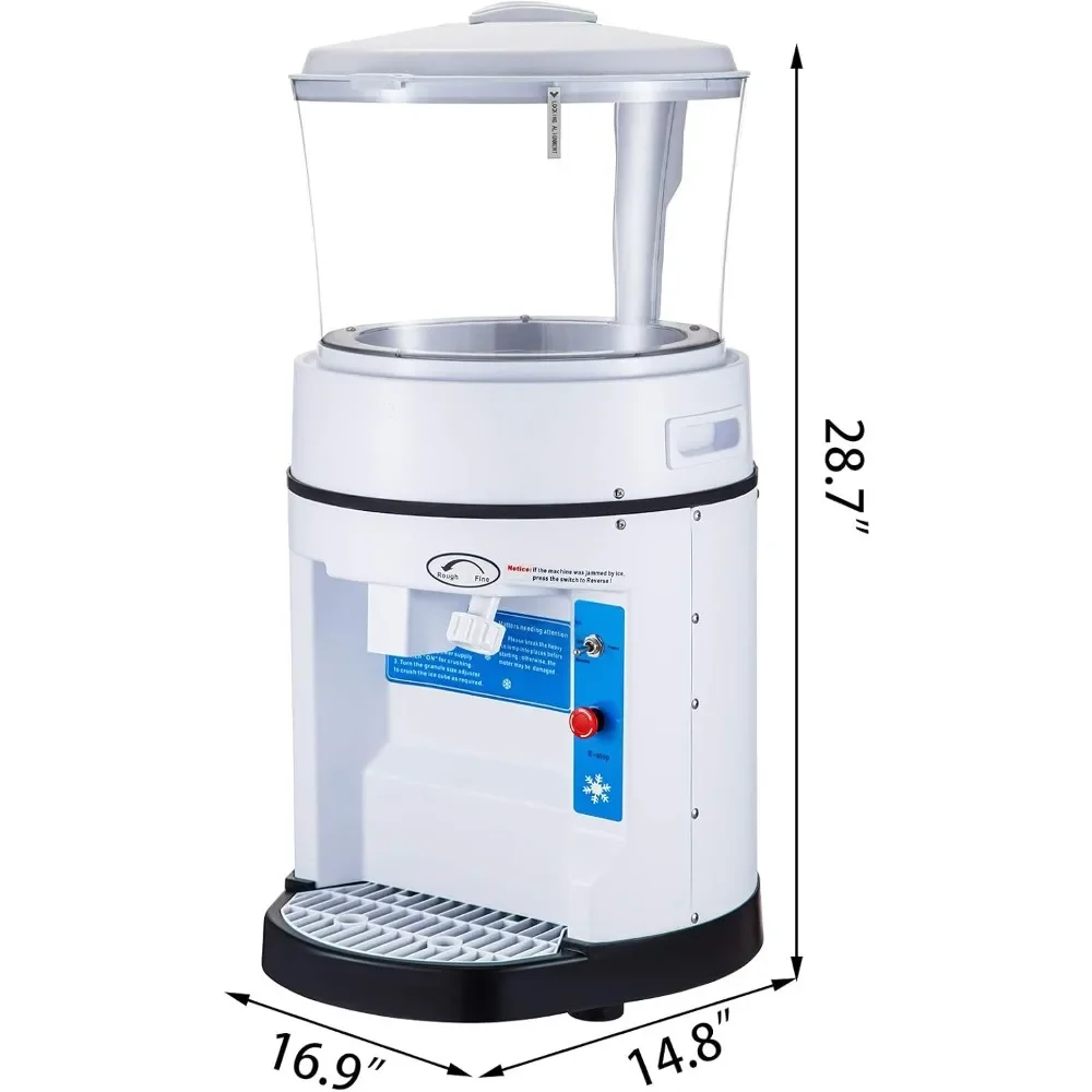 Slush Machine,110V Commercial Ice Shaver Crusher,1100LBS,17.6 LBS,350W Tabletop Electric Snow Cone Maker 320 RPM,Slush Machine