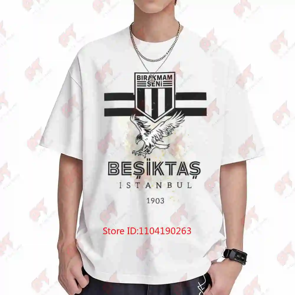 Sports Enthusiasts Besiktas Birakmam Seni Short Sleeve Tee 100% Cotton T-Shirt