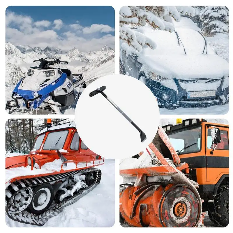 Reutilizável Pá De Neve Do Carro Com Rodo, 2 em 1, Raspador De Gelo, Veículo, SUV, Caminhão