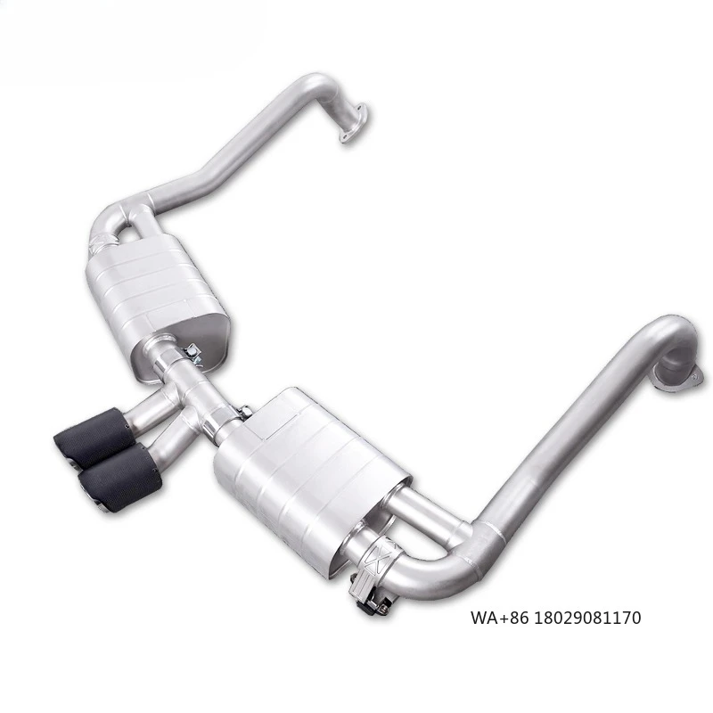 

Выхлоп Catback для 718 Boxster 2.0 2016 гоночного автомобиля, выхлопная труба из нержавеющей стали SS304 Valvetronic