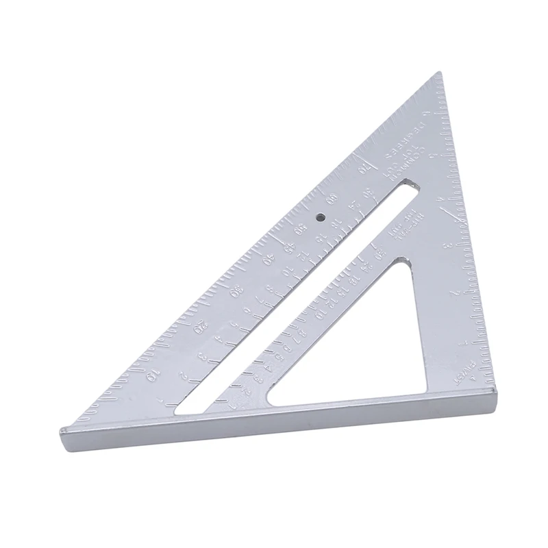 7 Inch Metric Precision Square Ruler Marking Measuring Tool 90 Degree Thick Aluminum Alloy Triangle Plate