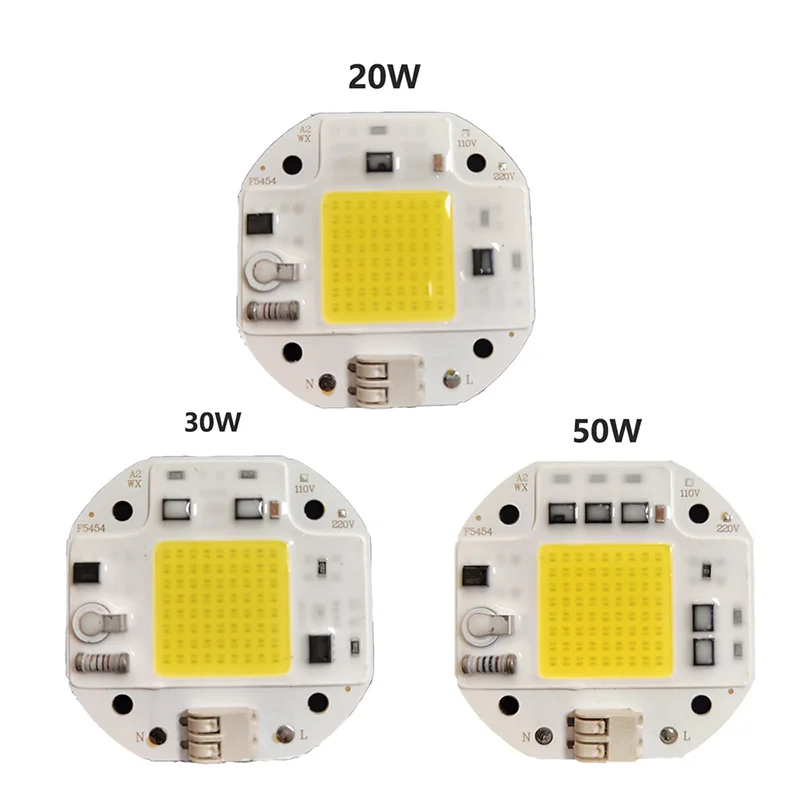 LED COB مصباح حبة للخارجية ، رقاقة مصباح ، الذكية IC ، لا حاجة سائق ، ضوء الفيضانات ، الأضواء ، Bulb بها بنفسك لمبة ، 20 واط ، 30 واط ، 50 واط ، التيار المتناوب 220 فولت