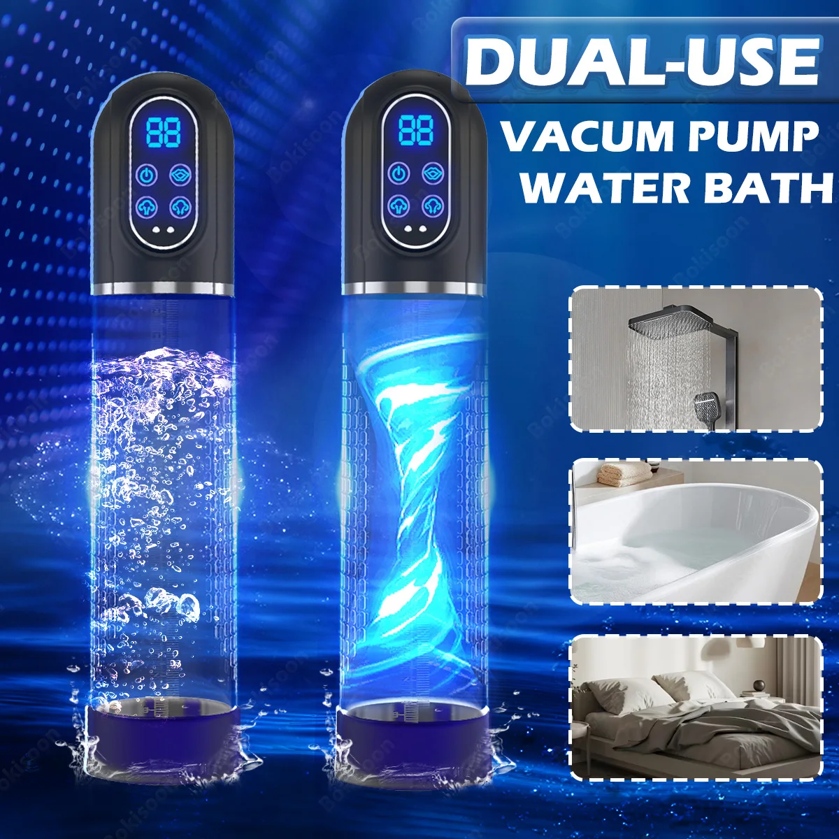 Automatic Penis Water Pump Electric Penis Pump IPX7 Masturbator Penis Extender Dick Enlarger for Penis Trainer Sex Toys for Men view 6
