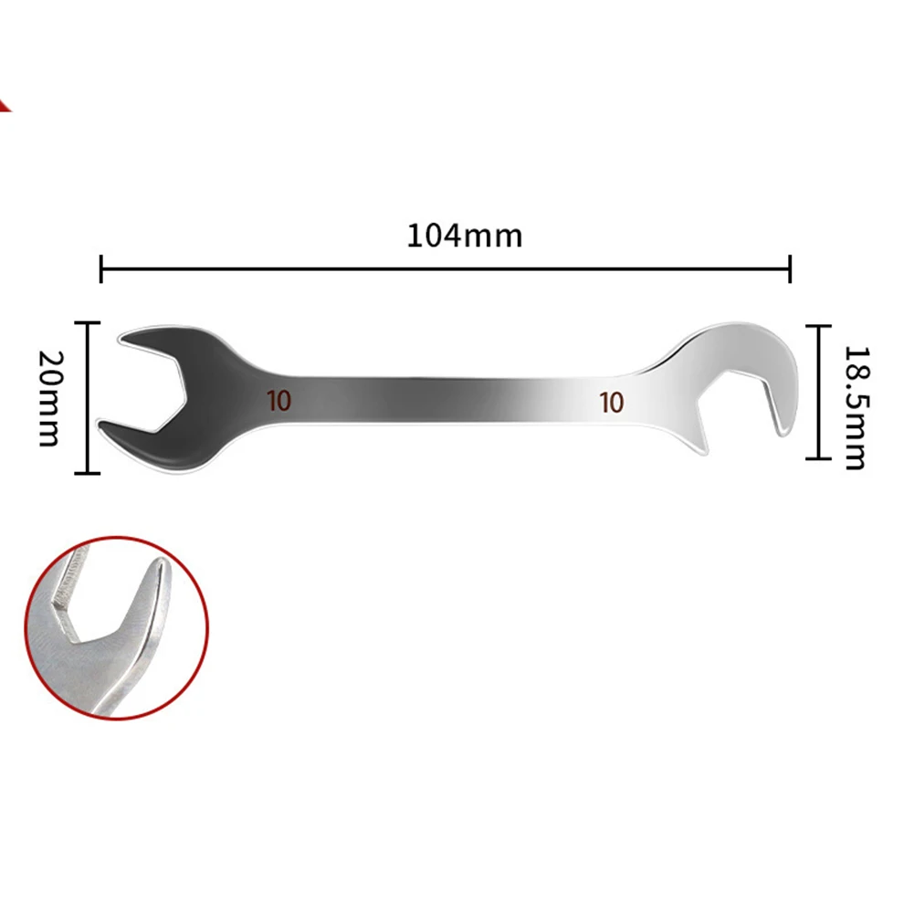 Мини-набор двойных открытых ключей с сумкой для хранения 8, 10 предметов, размеры от 4 до 11 мм, набор инструментов из углеродистой стали для обслуживания машин