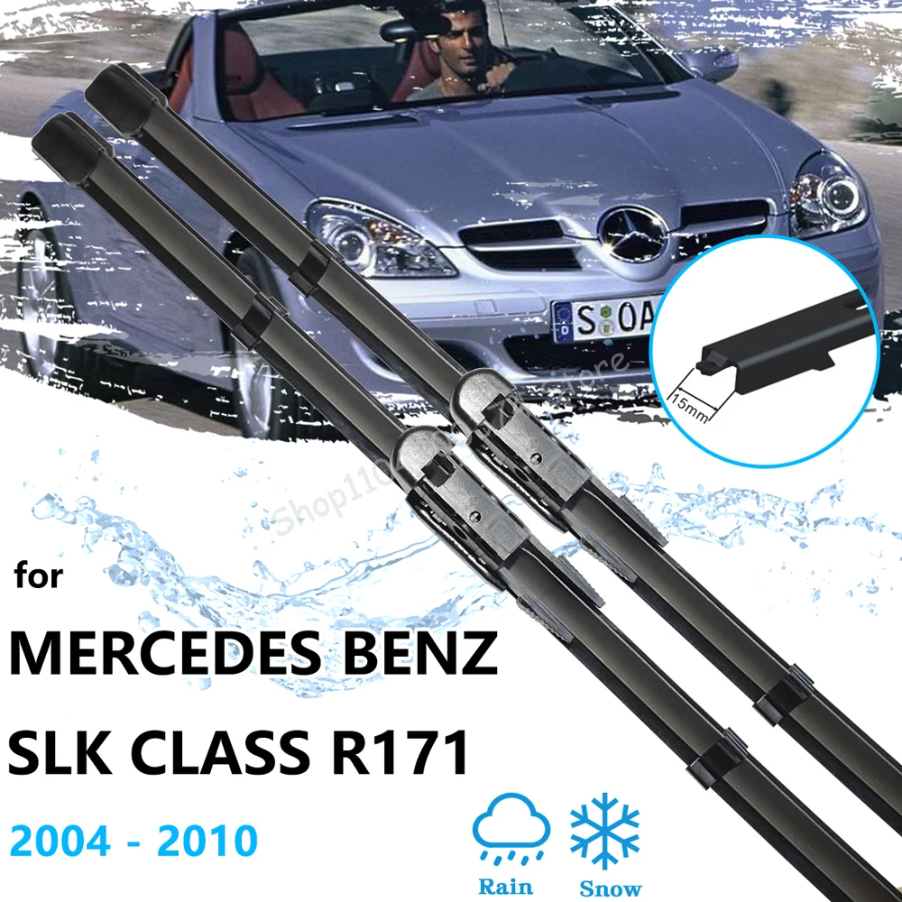 

2x For Mercedes Benz SLK SLC Class R171 2004~2010 Universal Frameless Wiper Blades Tablet Windshield Windscreen Cutter Accessory