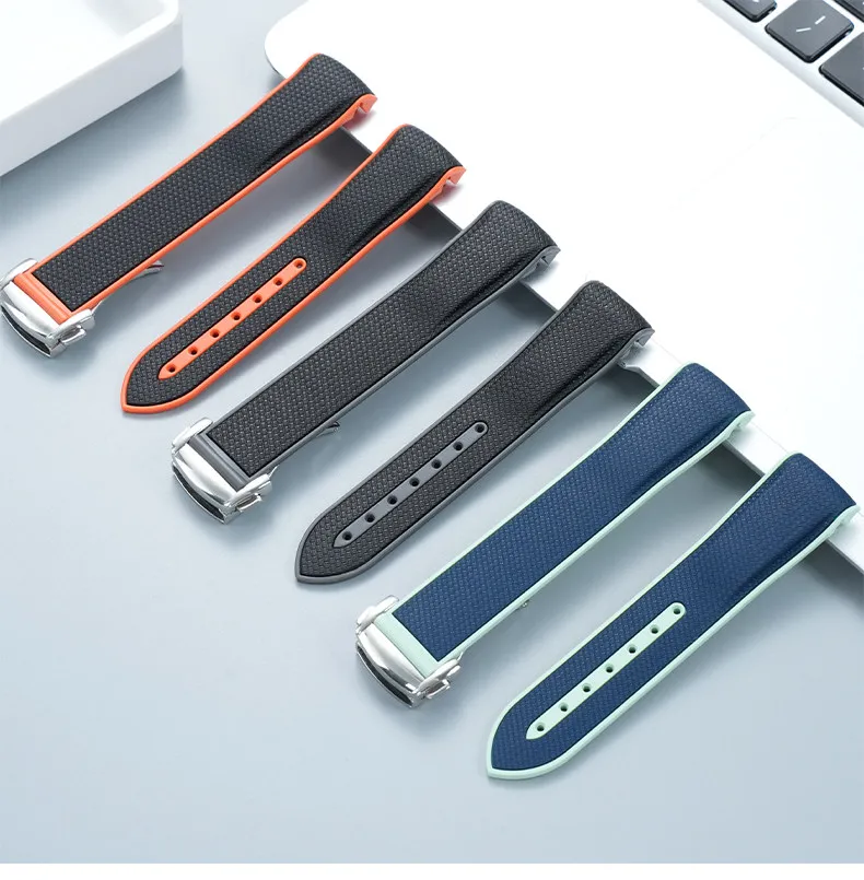 42mm Stainless Steel Moon Watch Case+Rubber Strap Mod Kit for Omega & Swatch MoonSwatch Metal Case Waterproof Bracelets parts