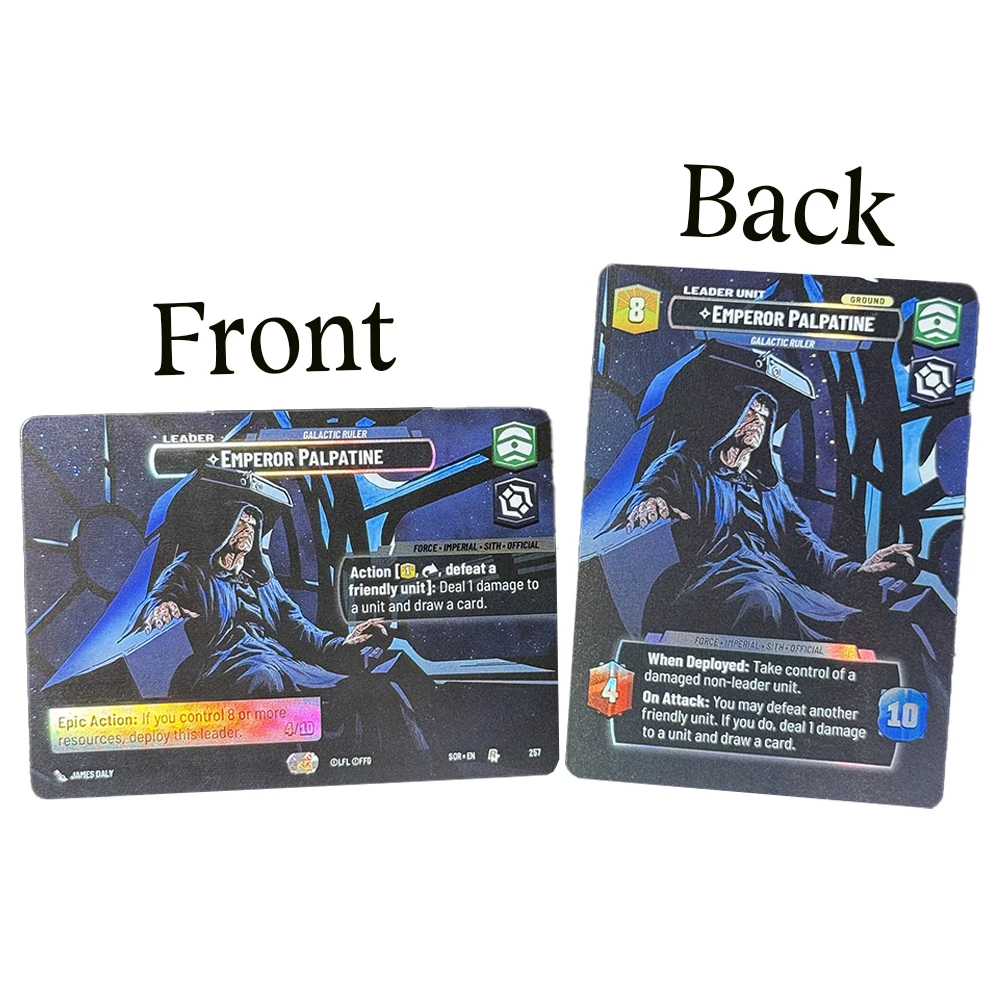 

SWUDB Sided Game Фольгированные прокси-карты EMPEROR PALPATINE CAD BANE BO-KATAN KRYZE GAR SAXON GRAND ADMIRAL THRAWN Коллекционные карты