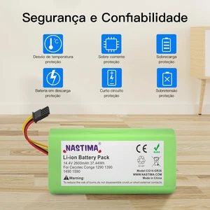 Li-Ion Nosima Substitution Batterie, kompatibel mit Conga Excellence, 1290, 1390, 1490, 1590, Deluxe 370, Gutrend 520, 14,4 V, 2600mah 11 Hauptumsatzbatterien Conga - №7