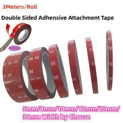 3Meter/Roll 5/8/10/12/20/30mm Double Sided Tape Strong Double-sided Adhesive High Viscosity Car Special Adhesive Tape Home Decor