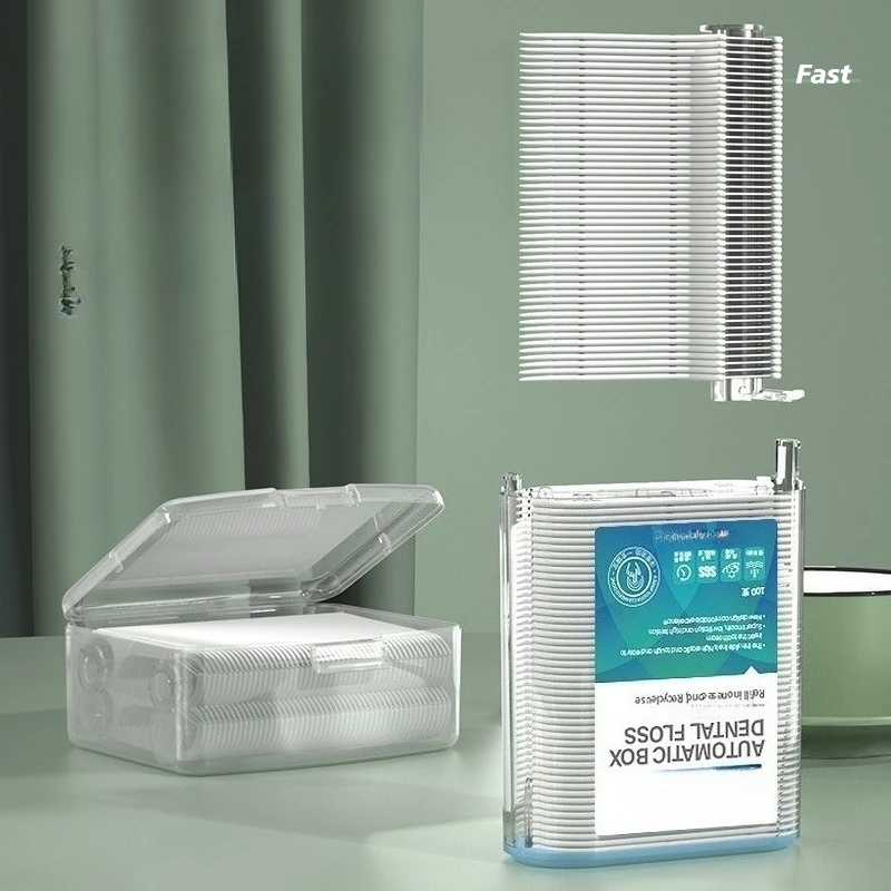 

Ультратонкая одноразовая автоматическая коробка для зубной нити, полная коробка для домашней нити