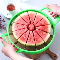 1PC Watermelon Slicer Cutter Stainless Steel Large Size Sliced Watermelon Cantaloupe Slicer Fruit Divider Kitchen Gadgets  Items