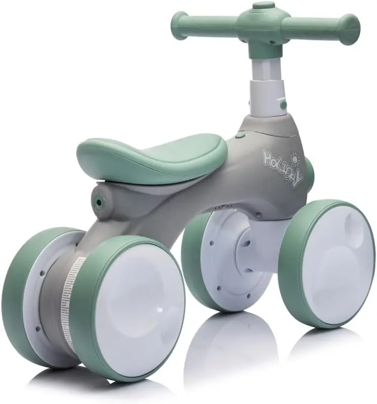 Vélo d'équilibre pour bébé de 1 an avec musique, lumières, machine à bulles, 4 roues, sans pédale, jouets pour tout-petits de 12 à 36 mois de naissance