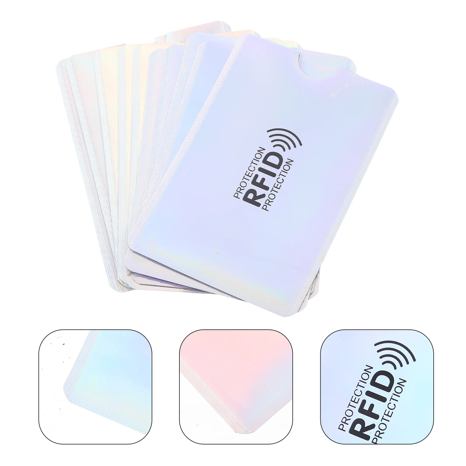 

10 Pcs Card Sleeves Anti-RFID and Anti-scan Aluminum Foil Anti-degaussing Holder Protective Social Security Bus Bank Travel