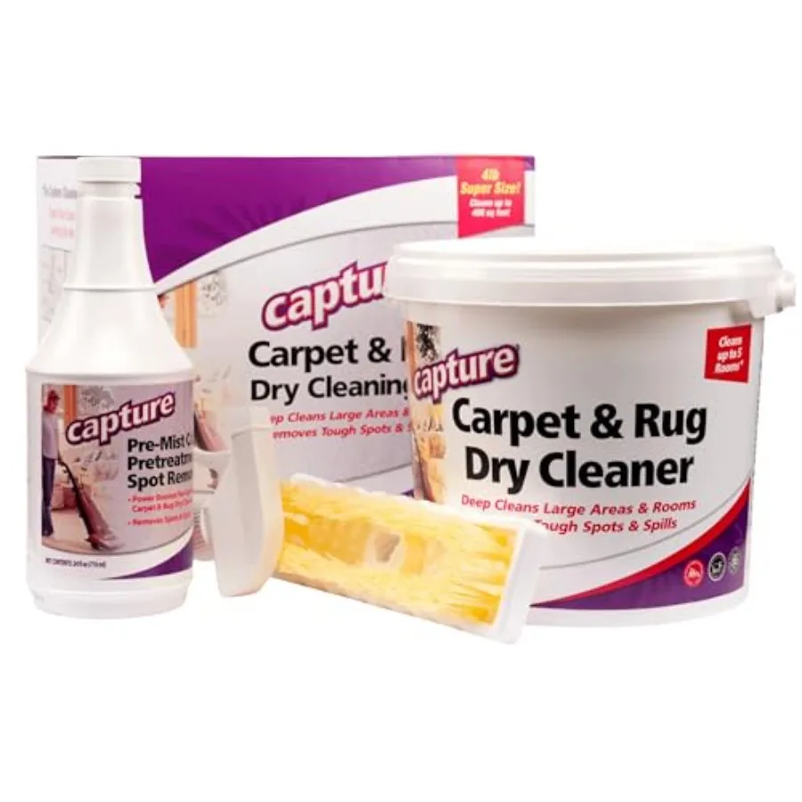 

Capture Carpet Total Care Kit 400 - Carpet Deodorizer and Freshener Powder - Spot and Stain Remover - Pet Odor Eliminator - Fre