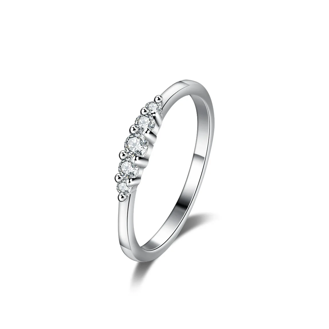 18K gold ring moissanite 5-star seven-star row of diamonds PT950 platinum women\'s ring seiko jewelry gift