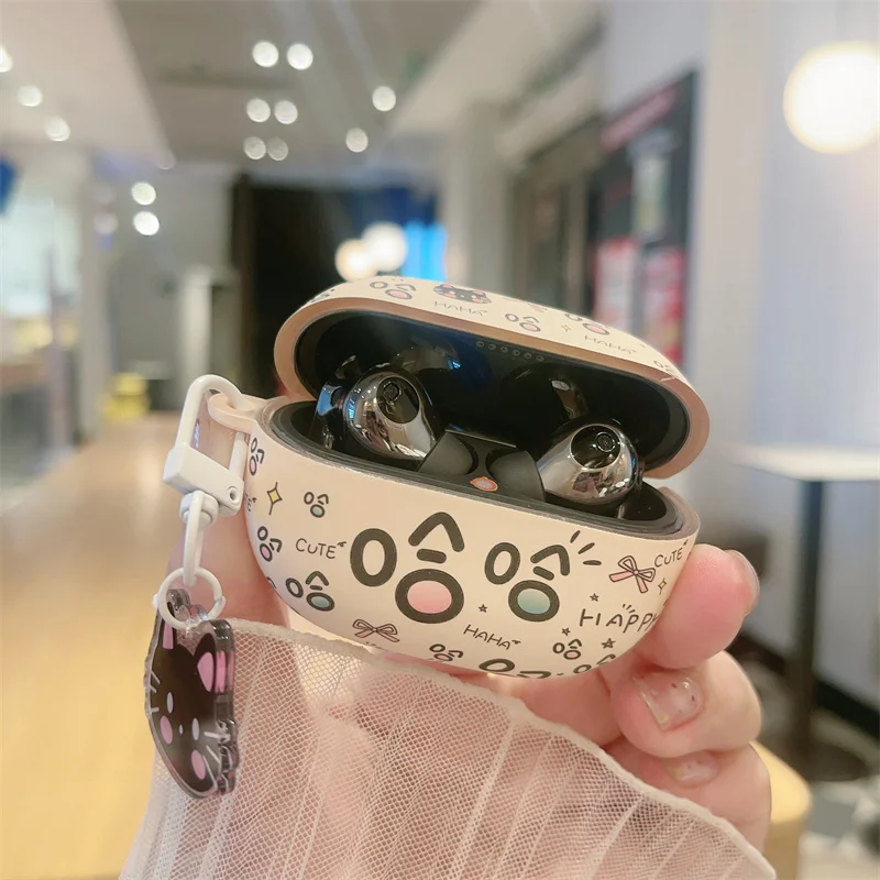 New 7i Case for Huawei Freebuds Pro 3 6i Fish Cat Freeclip 2 Cover Pro4 5i Case Decor for Freebuds 5i  Funda Free Buds SE4 ARC