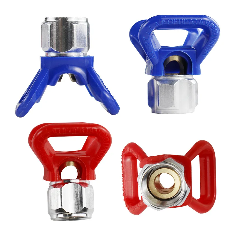 Spraying machine spray gun nozzle seat shield duck bill seat