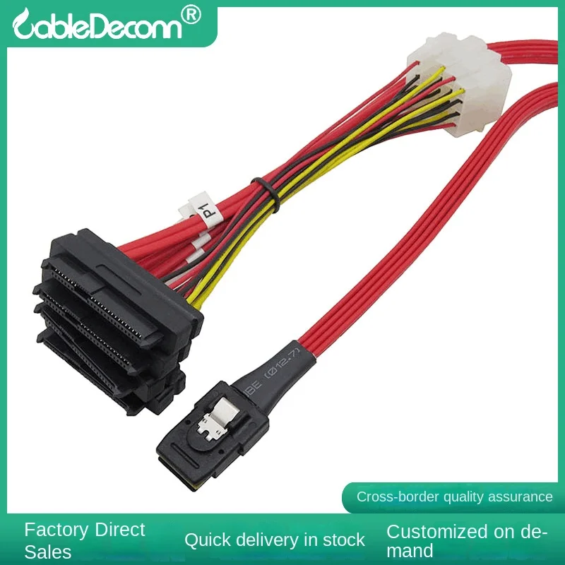 

Конверсионный кабель Mini SAS 36P SFF-8087 4i to 4 * SFF-8482 SAS29