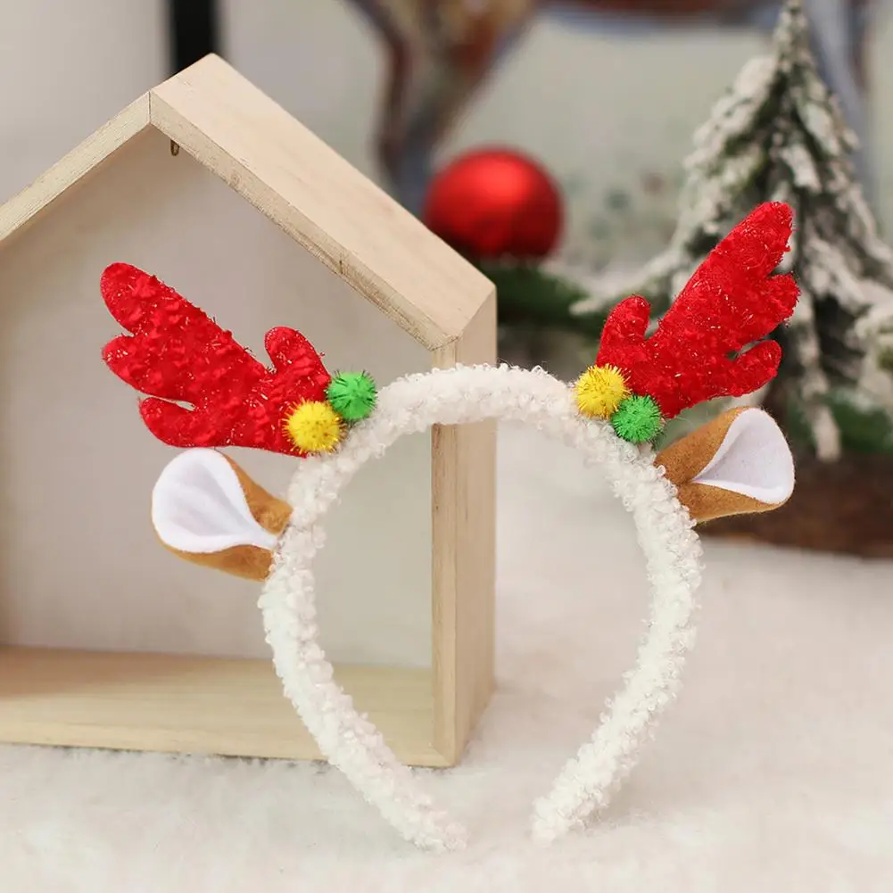 Cartoon Christmas Headband Hair Hoop Xmas Antler Headband Decorative Hairhoop New Year Party Women Girl Hair Bands Headdress