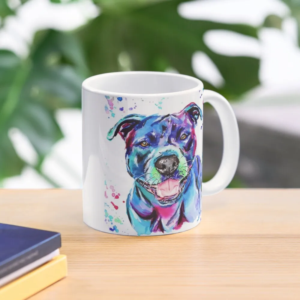 

Watercolour Staffy Coffee Mug Funny Cups Cups For Cafe Original Breakfast Cups Tea And Mug