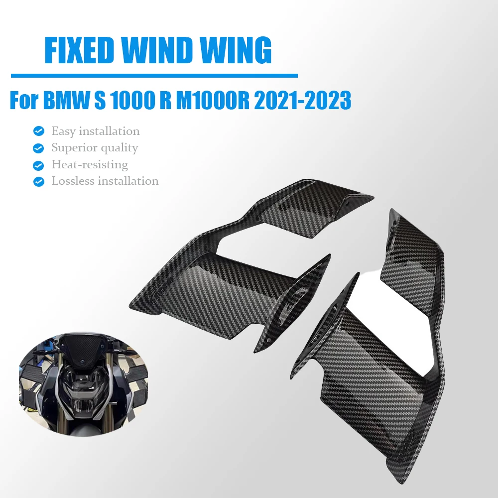 

Спойлер Winglet S1000R подходит для BMW S 1000 R M1000R 2021 2022 2023, аксессуары для переднего обтекателя с фиксированным крылом мотоцикла