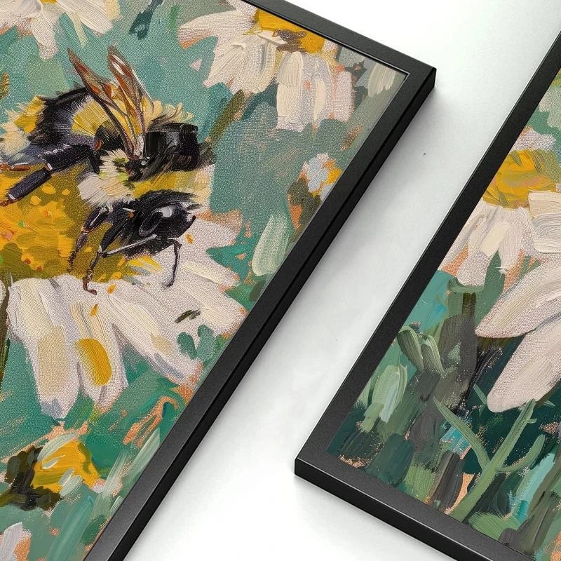Spring Academy Wind Plant Flowers Daisies Tulip Butterfly Bees Retro Poster Canvas Paintings Wall Art Pictures Home Decor
