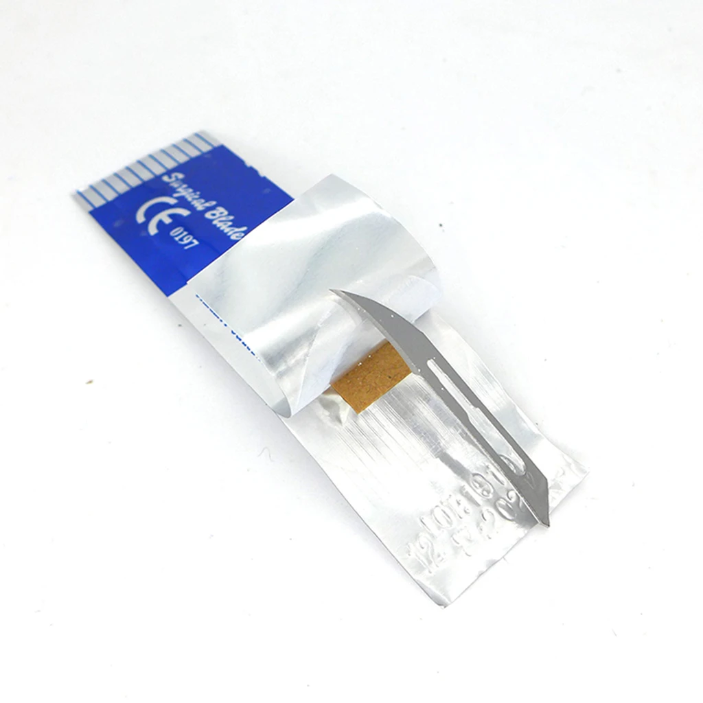 Scalpel Combination 10 #, 11 #, 23 # High Carbon Steel Surgical Blade With Box and Handle for Carving and Cutting Tool Knife