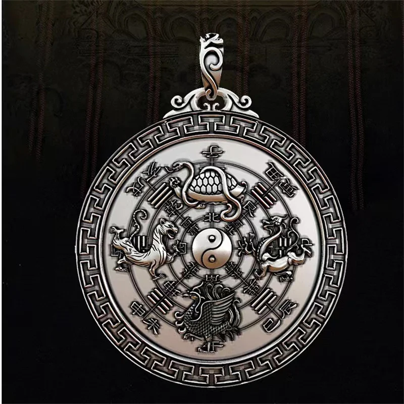 

New S999 Silver God of Fortune Pendant Men's Domineering Bala Buddha Brand Retro Jewelry Men's Birthday Gift Wholesale