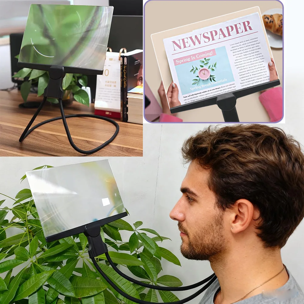 Multi-functional Neck-mounted Magnifying Glass Magnifier for The Elderly To Read Books and Newspapers and Repair