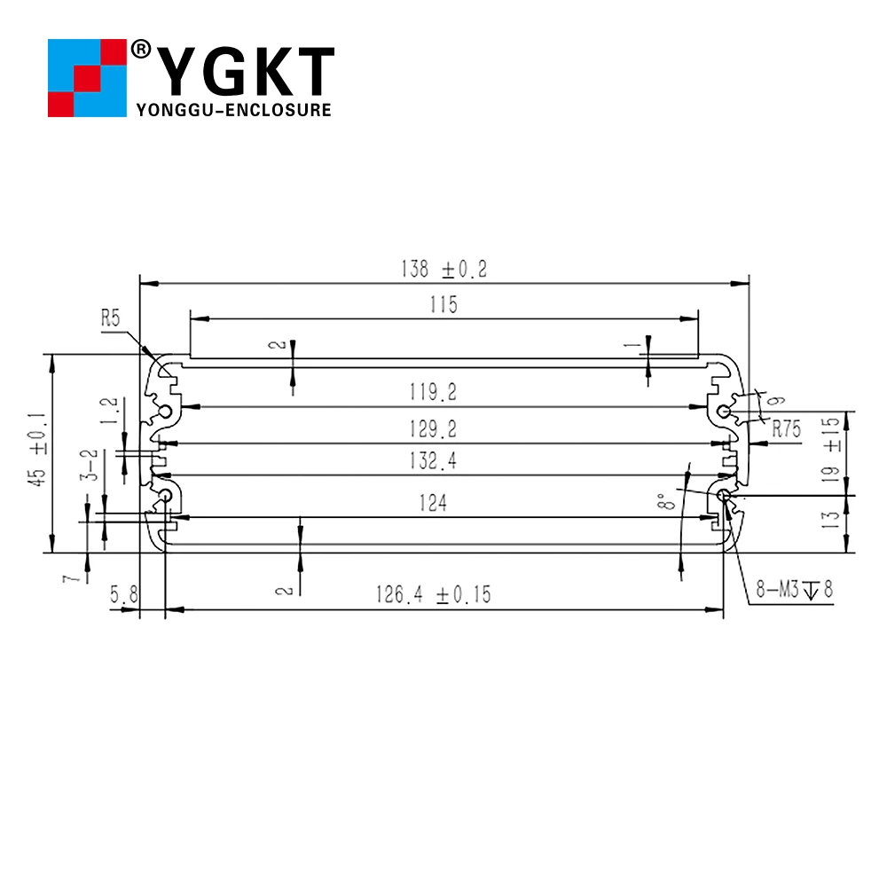 電子部品ハウジングカスタムPCB PCB/IC/PCB/BOR/J50/138*45mm