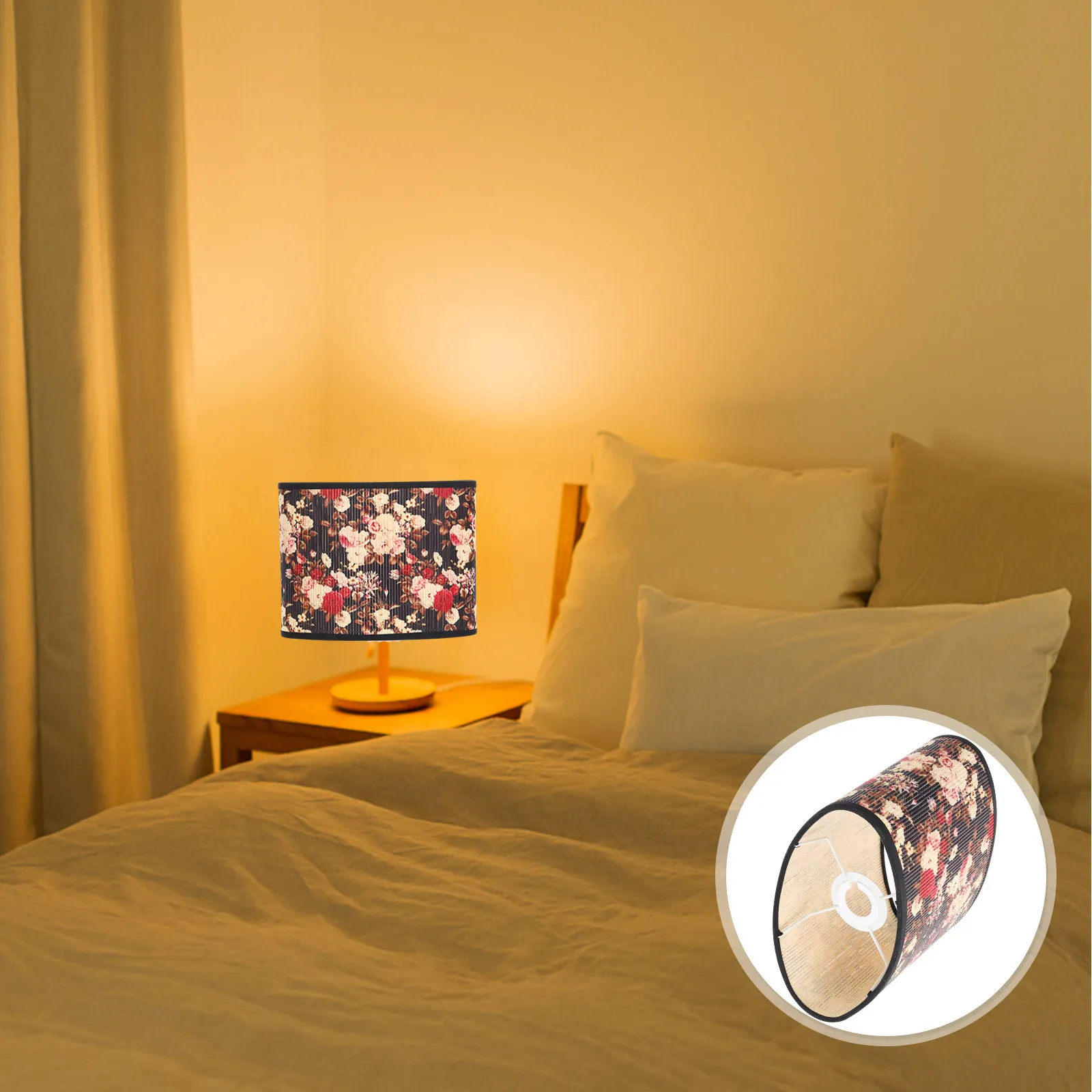 

Бамбуковые абажуры для настольных и прикроватных ламп, овальные, в деревенском стиле, прочные, металлические, легко устанавливаемые, пыленепроницаемые