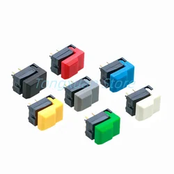 5pcs PB86-A1/A0 Momentary Reset Square Push Button Without LED Tacct Switch 4 Pins SPDT PCB Mount for Stage Equipment