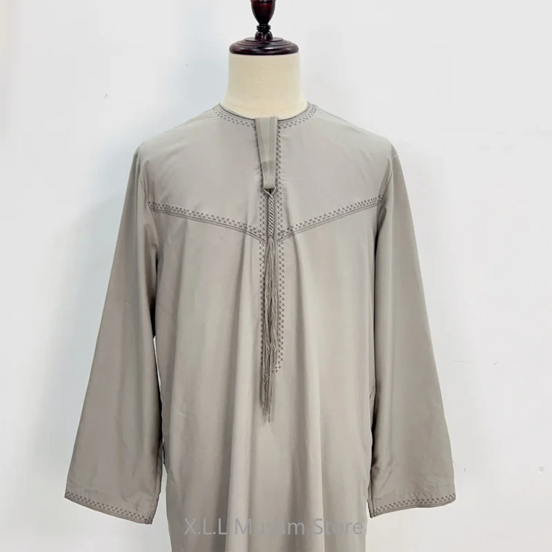 Caftan Marocain Kebaya pour Homme, Vêtement Arabe, Mode Musulmane Décontractée, Robe de Prière, Eid Ramadan