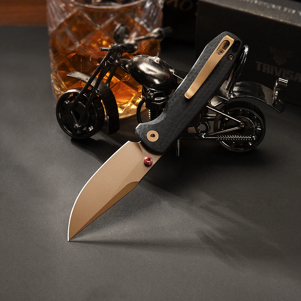 

﻿ TRIVISA Pocket Folding Knife EDC 14C28N Steel Blade G10 Handle High Quality Outdoor Survival Camping Hiking Fishing Herramient