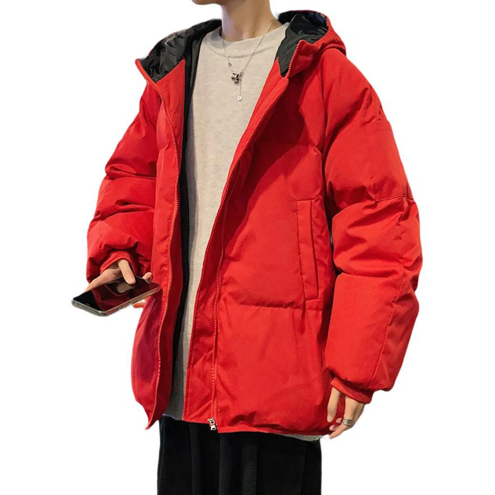 سترة رجالية مبطنة مقاومة للرياح مع غطاء رأس قصير الطول فضفاض مناسب للأنشطة الخارجية ملابس يومية غير رسمية في الربيع والخريف #3