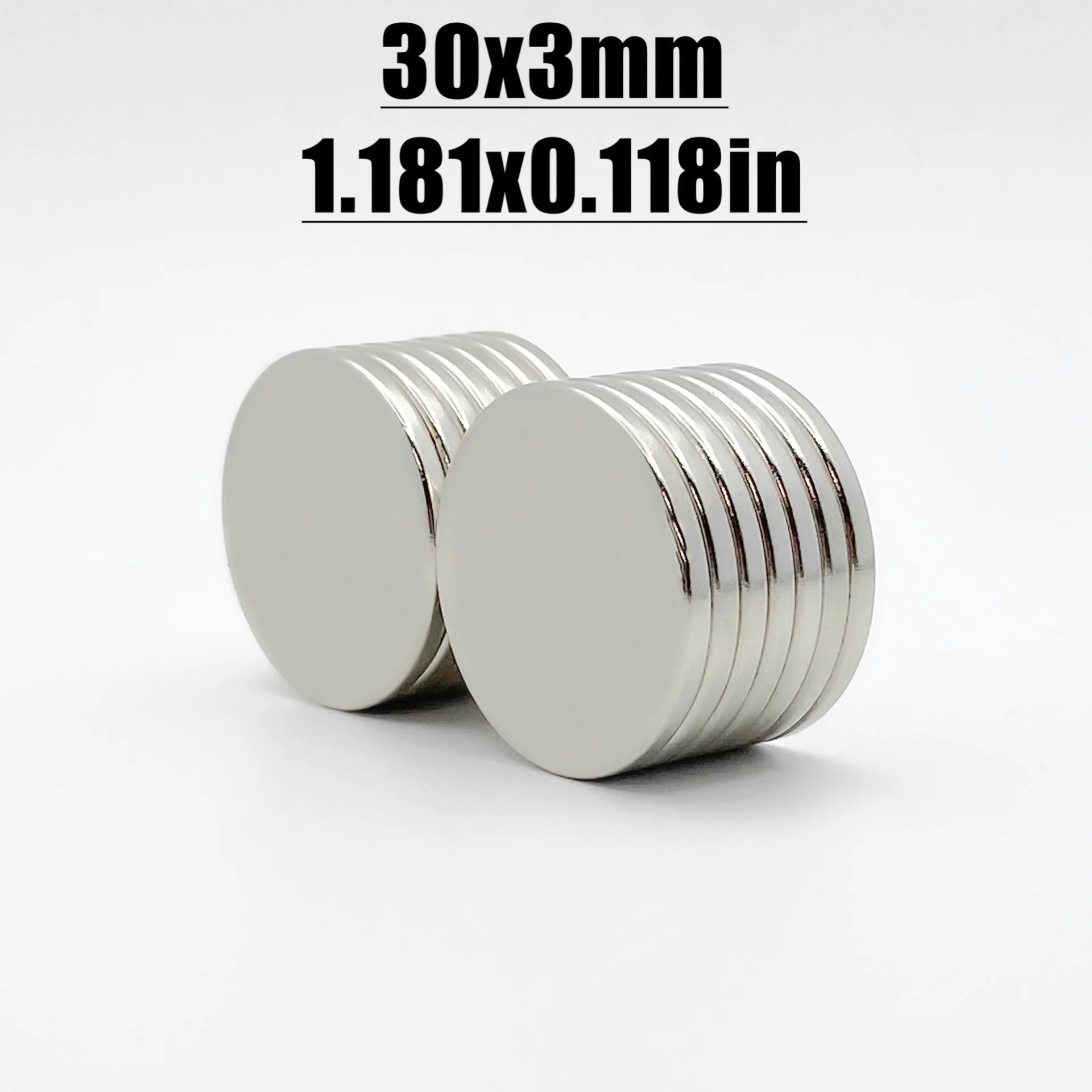 2-60pcs 30x3mm Magnet Neodymium Magnet N35 NdfeB Permanent Magnetic Imanes Fridge Magnets Round Shape 30*3 Magnet Accessory