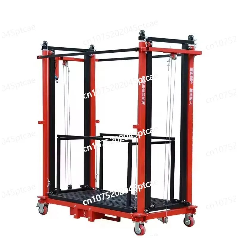 Small Mobile Electric Scaffolding Lifting Platform, Indoor and Outdoor Decoration, Wireless Remote Control