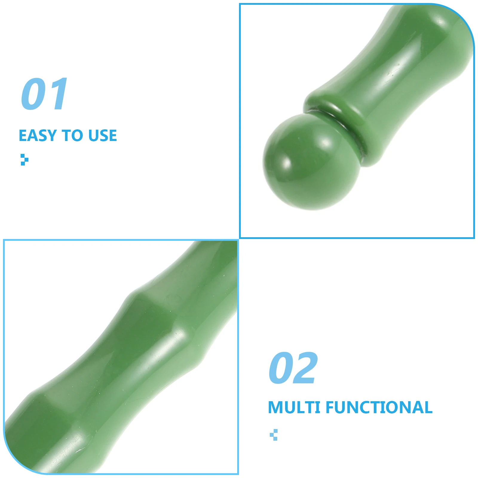 Caneta de acupressão de resina, ferramenta massageadora de ponto de gatilho para alívio de pés e olhos, terapia de tecidos profundos, reflexologia facial portátil