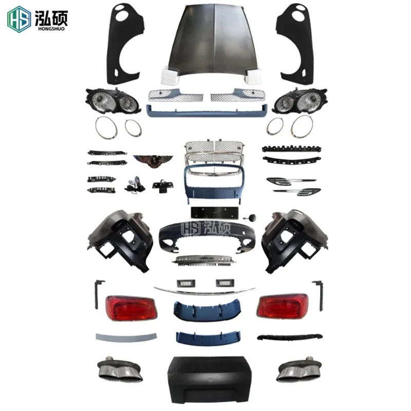 Hot Selling Body Kit for  Continental Gt Upgrade Car Bumper Assembly Engine Hood Side Skirt Fender Led Headlight Bodykit