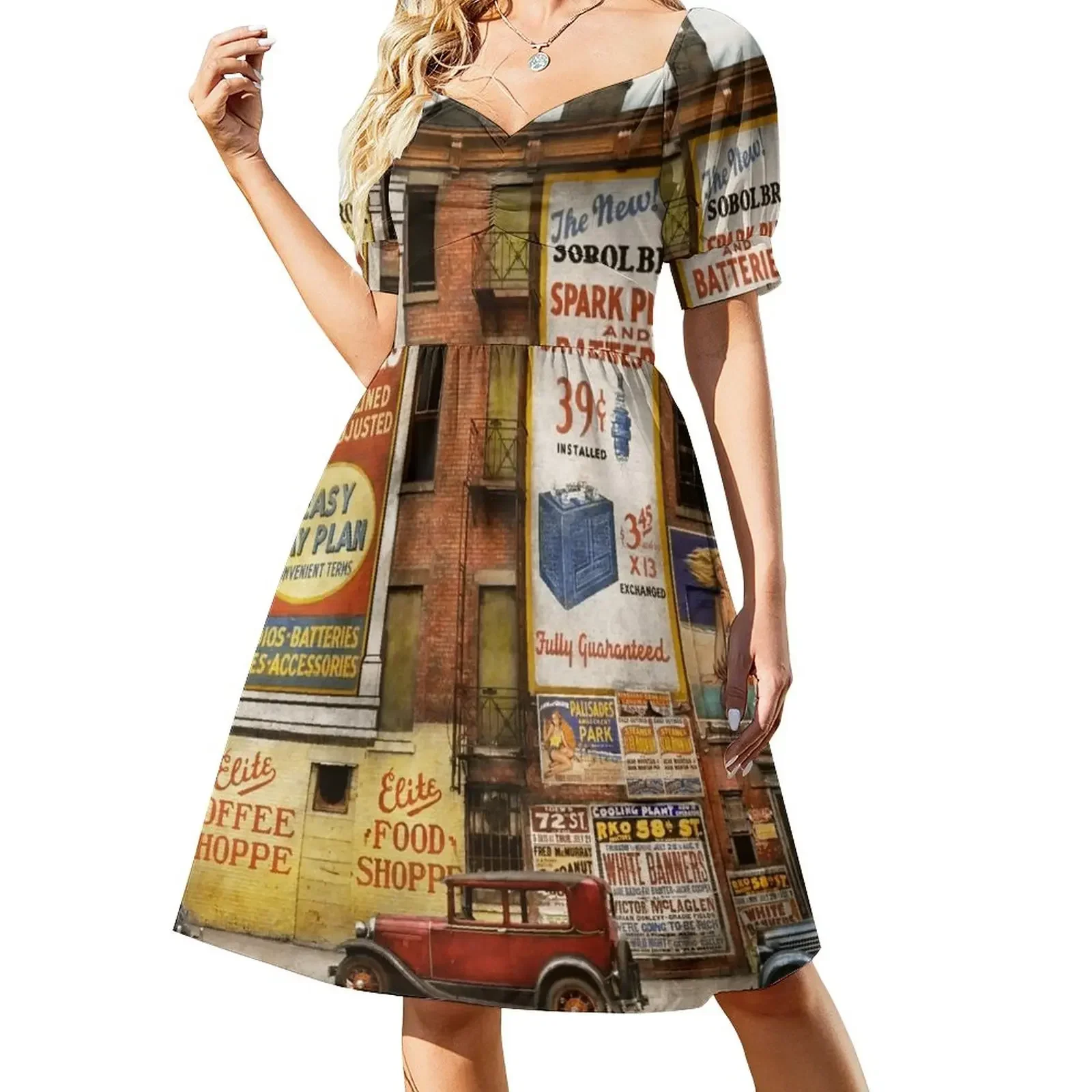 

City - New York NY - Elite lunch bar 1938 Sleeveless Dress festival outfit women women clothes Dress