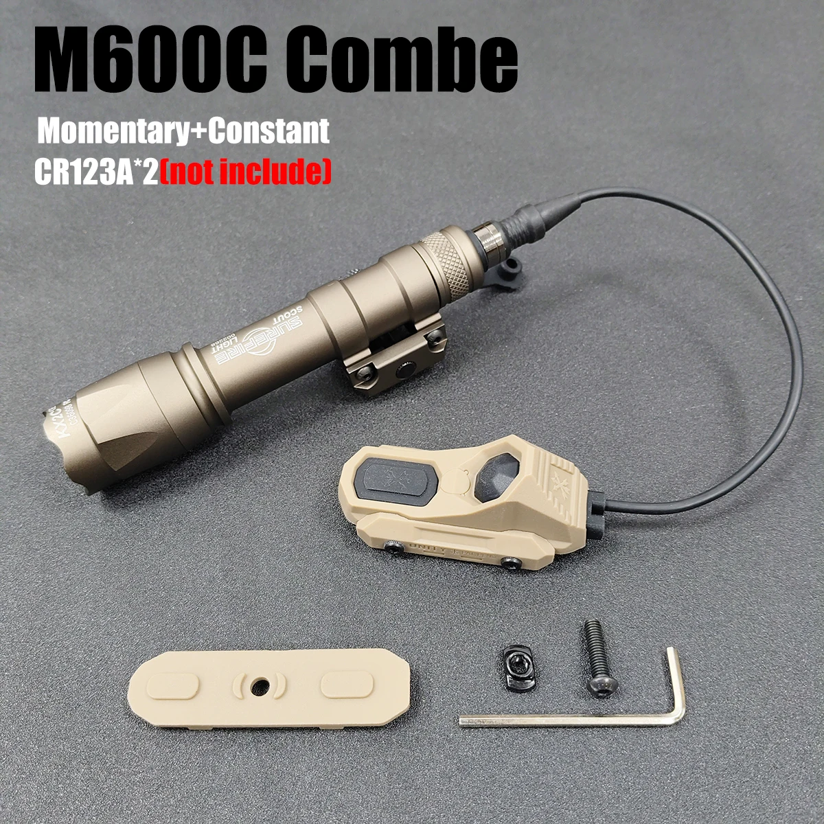 Surefire M300/M600 Taschenlampe mit AXON Dual-Funktion-Fernbedienungs-Druckschalter für 20mm Schiene UNITY Axon Schalter SF Stecker MK KEYMOD – Detail 21