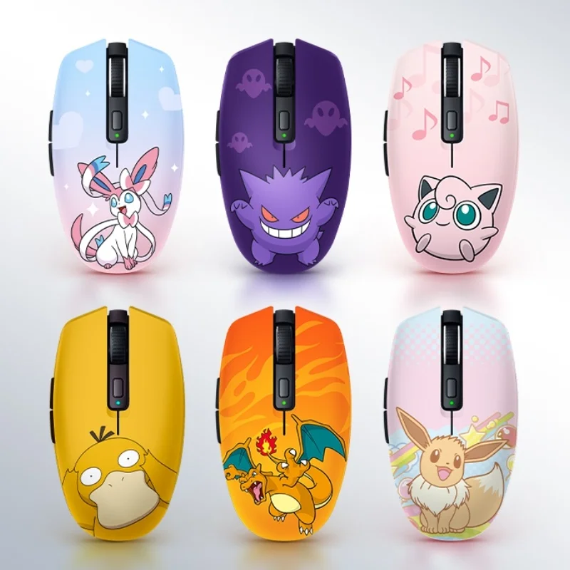 

Original Razer Pokemon Gengar Charizard Sylveon Jigglypuff Psyduck V2 Mechanical Mouse Switches 2 Wireless Modes Kawaii Gifts