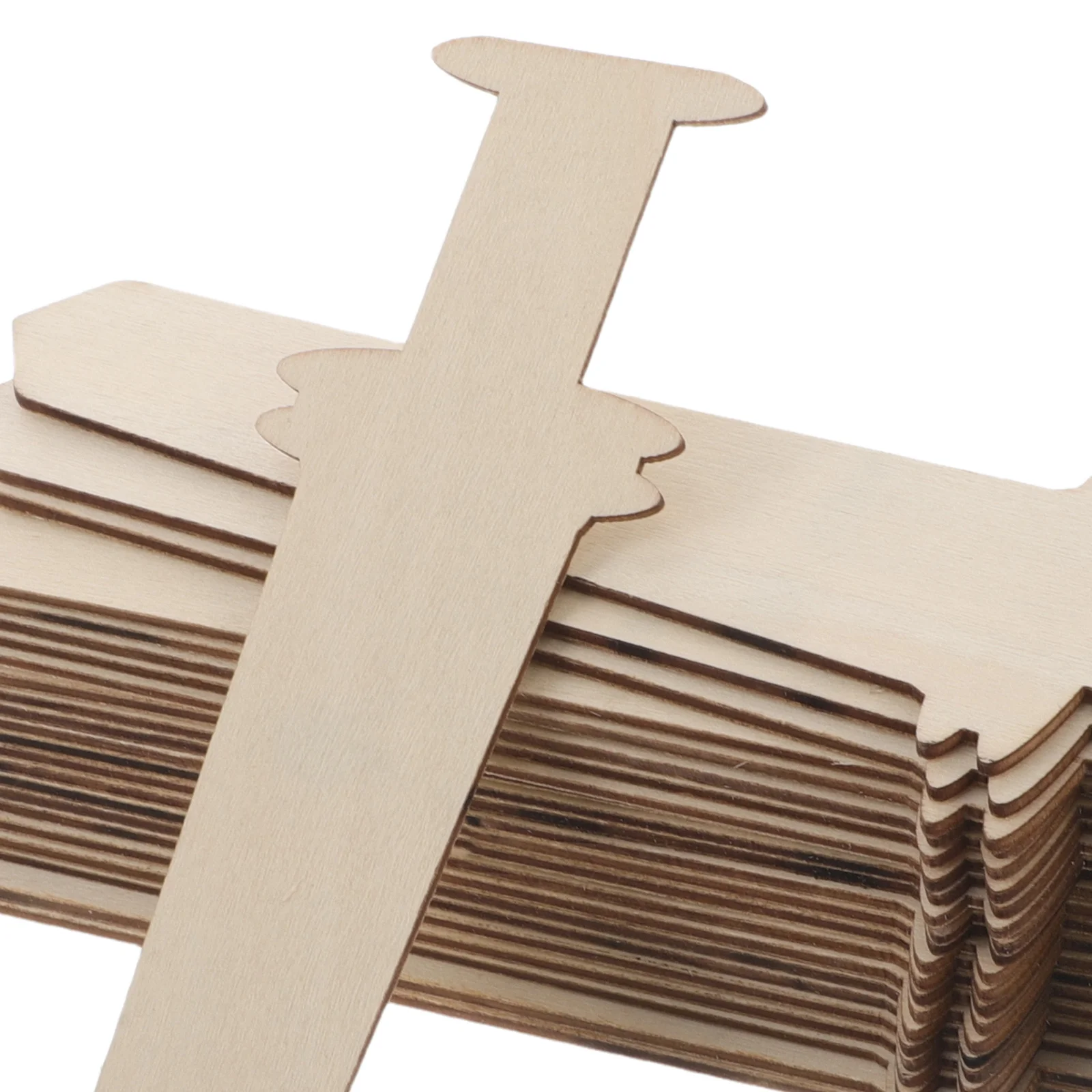 24 Stück Holzschwerter, Ausschnitte, unvollendete DIY-Bastelsets für Kinder, Malerei, leere Ornamente, Geburtstagsfeier, Dekoration, Schwerter aus Holz