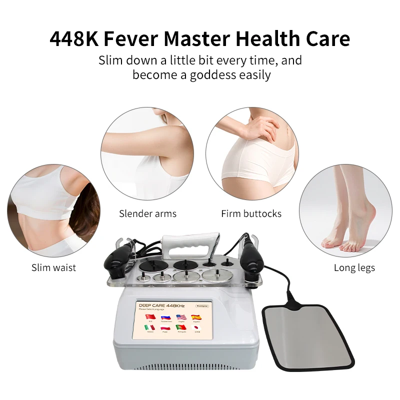 Portable Upgraded 448KHZ INDIBA High Frequency Physical Depth and Warmth Tecar Physical Technology Body Shaping Massage Firming Skin and Anti-aging Microcurrent Relieves Soreness