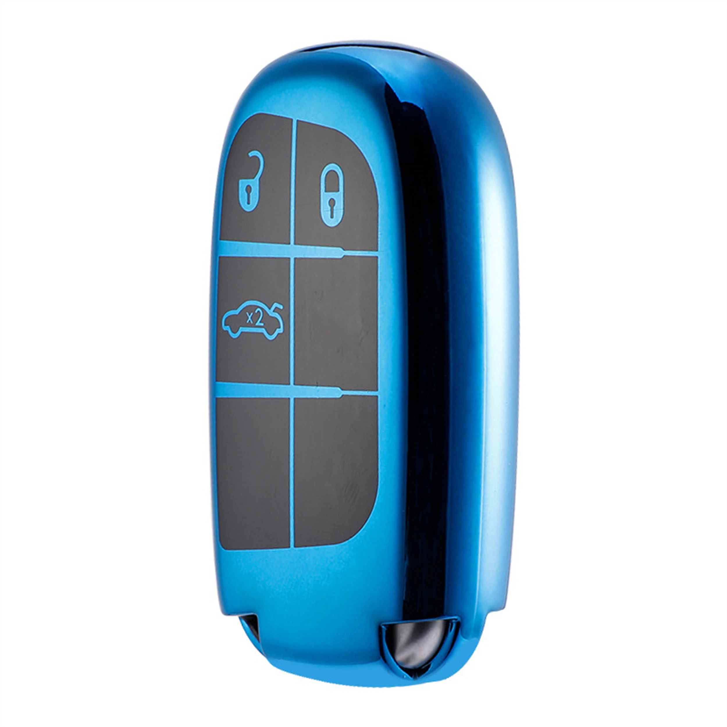 Kompatybilny dla jeepa 3-Key Free Knight Car Key Shells Soft TPU Keycase nadaje się do przewodnika