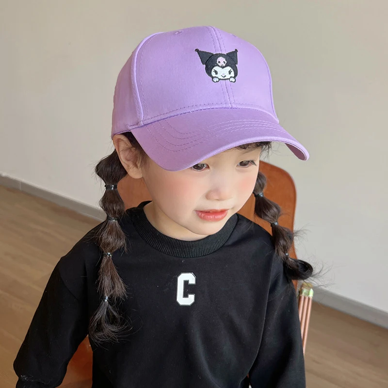 

Новинка, детская шапка Sanrio, Hello Kitty Kuromi, хлопковая бейсболка с мультяшным рисунком Cinnamoroll для детей
