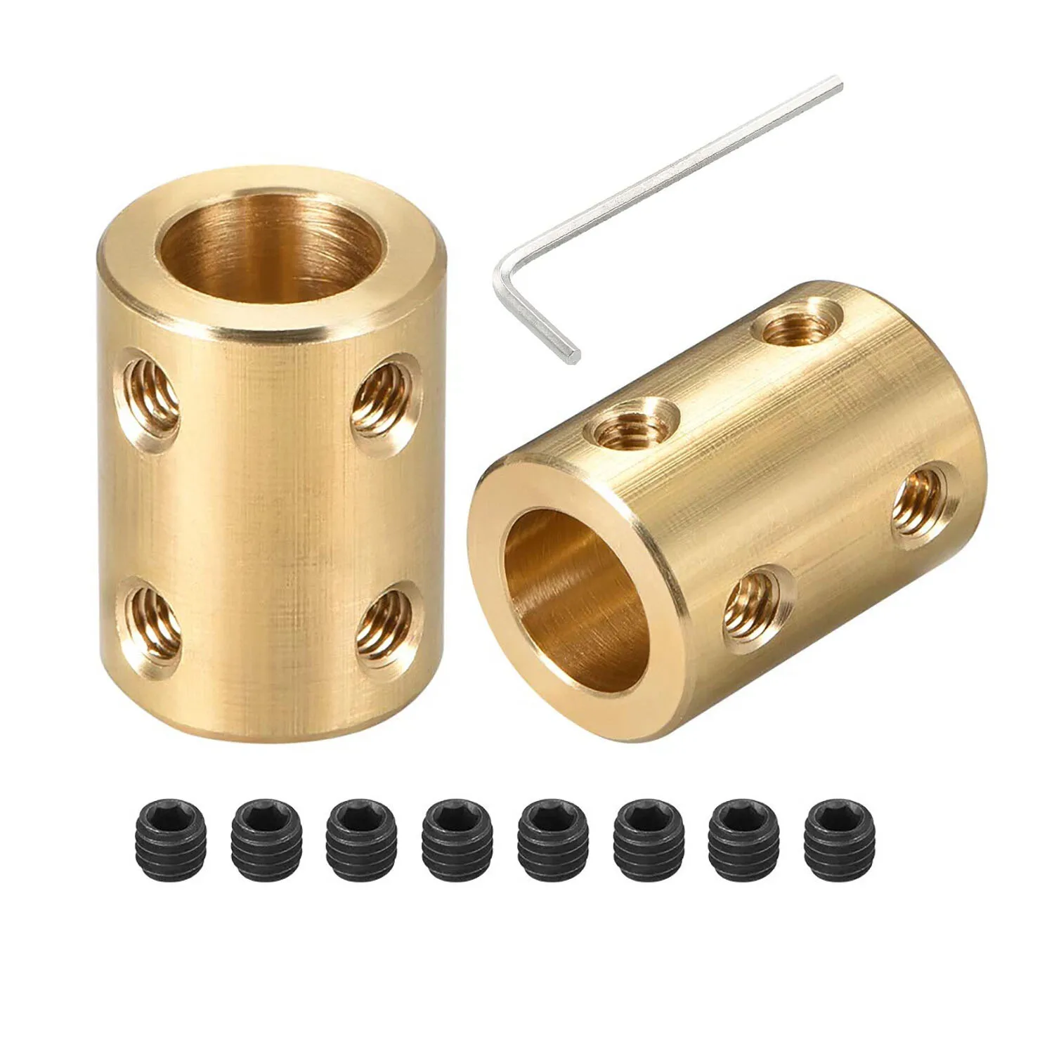3mm to12mm Brass Rigid Motor Shaft Coupling Coupler Transmission Connector Sleeve Adapter for RC Boat Car Airplane 3D Printers